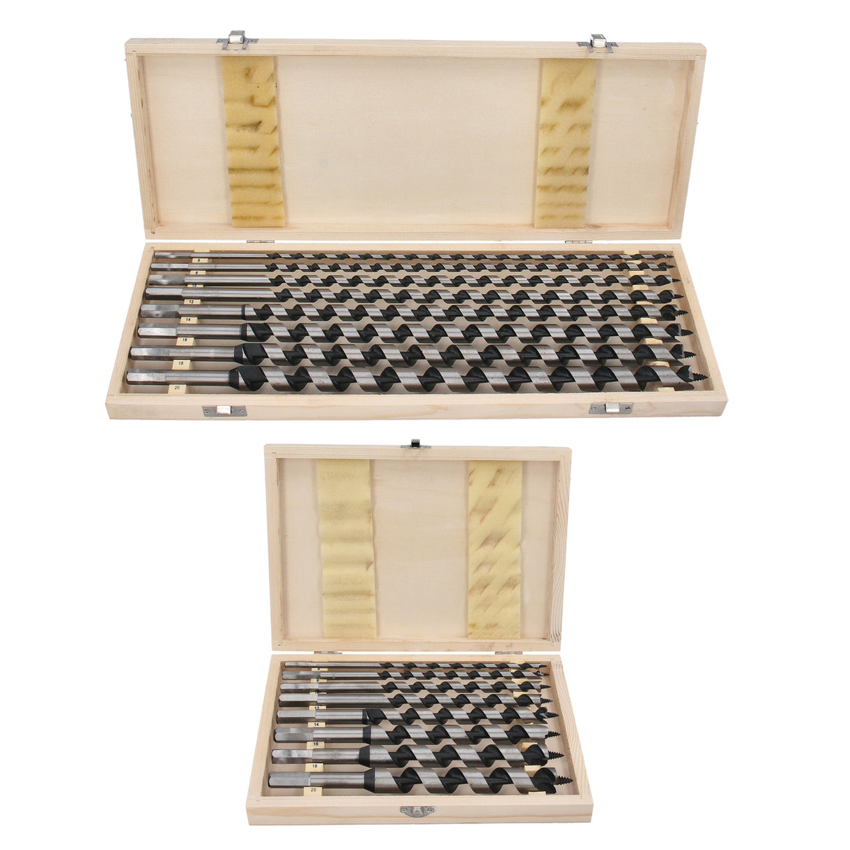 Coffret de 8 forets hélicoïdaux, forets à bois, forets hélicoïdaux, forets à poutres 23/46 cm