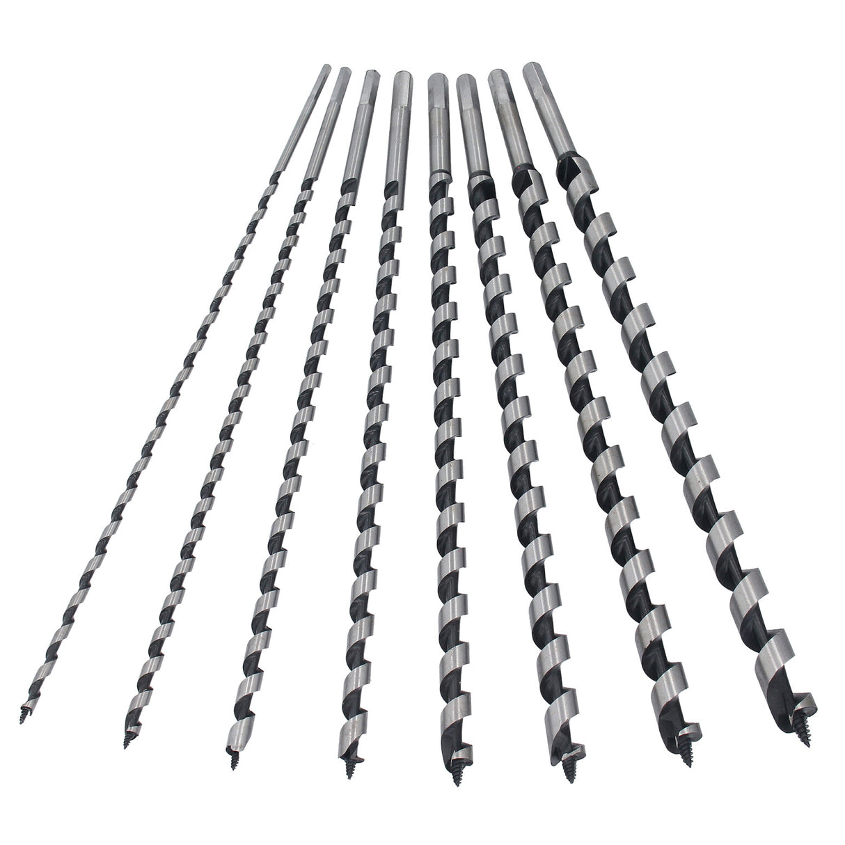 Ensemble de 8 forets hélicoïdaux, forets à bois, forets hélicoïdaux, forets à poutres longs de 460 mm