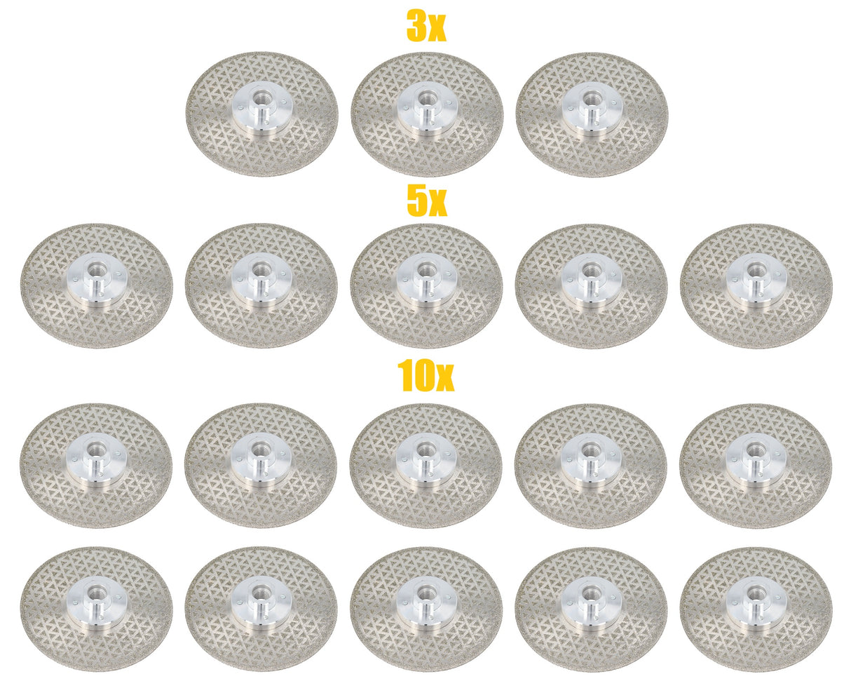 Disque à tronçonner diamanté professionnel 125 mm M14 pour pierre naturelle béton 3/5/10