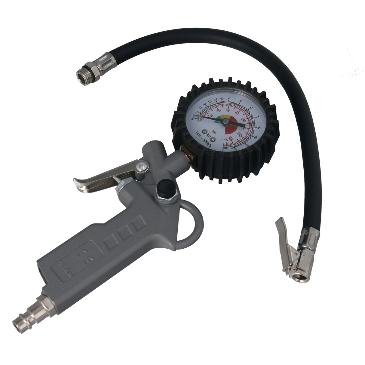 Pistolet de gonflage pneumatique GEPCO avec manomètre 0-12 bar 0-170 PSI testeur de pneus