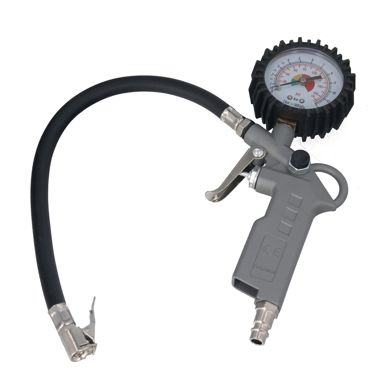 Pistolet de gonflage pneumatique GEPCO avec manomètre 0-12 bar 0-170 PSI testeur de pneus