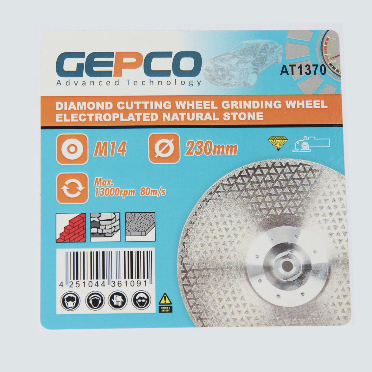 Disque à tronçonner diamanté professionnel 230 mm M14 pour béton pierre naturelle 3/5/10