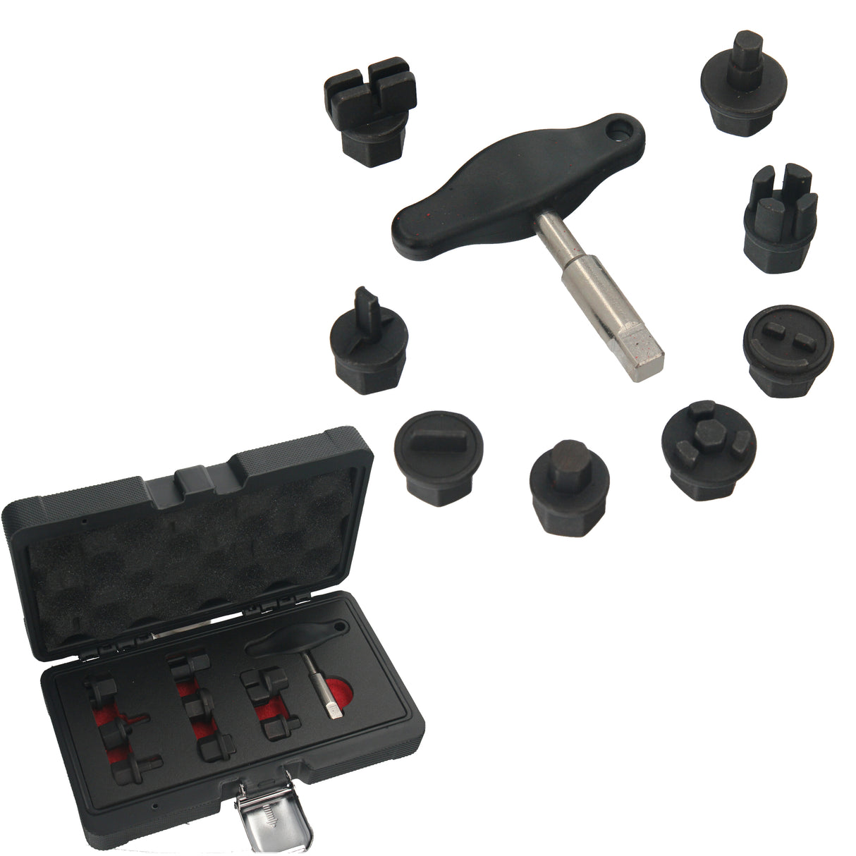 Kit de bouchons de vidange d'huile en plastique GEPCO 3/8" à profil spécial, 9 pièces, pour Ford