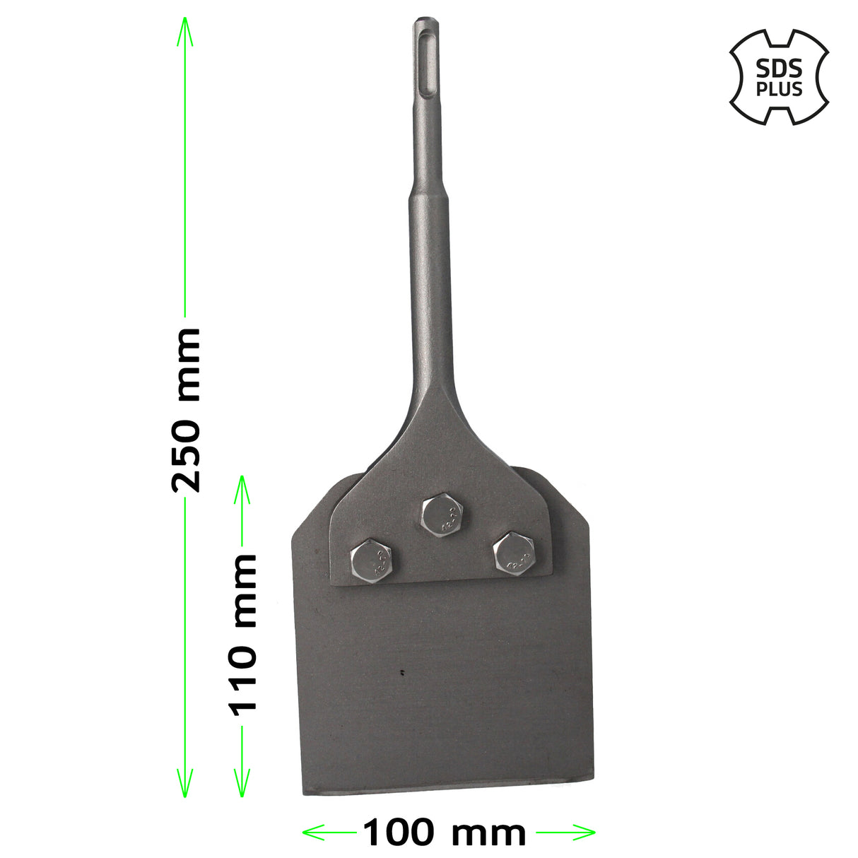 Burin à spatule GEPCO SDS-Plus 250 x 100 mm pour colle, moquette, peinture et saleté