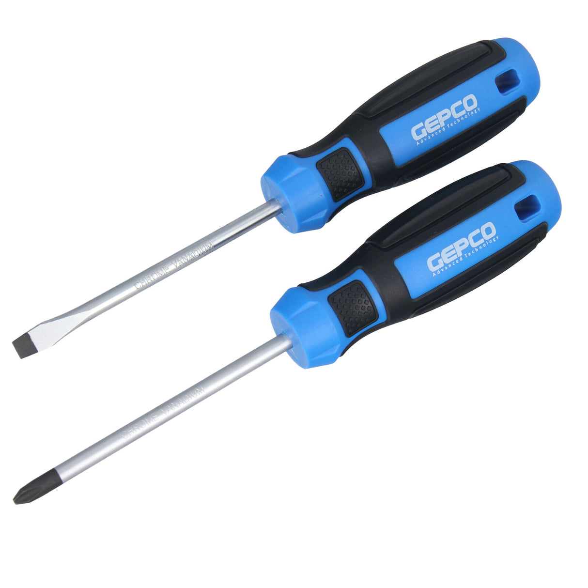 Jeu de tournevis GEPCO 2 pièces à fente 6 mm et PH2 100 mm de long