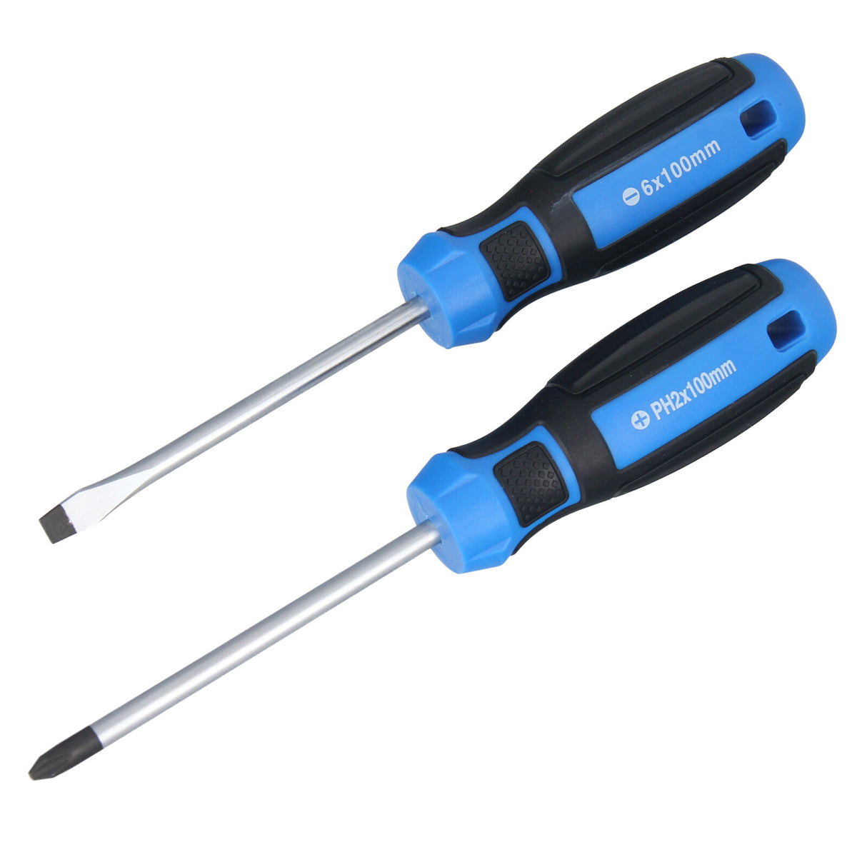 Jeu de tournevis GEPCO 2 pièces à fente 6 mm et PH2 100 mm de long