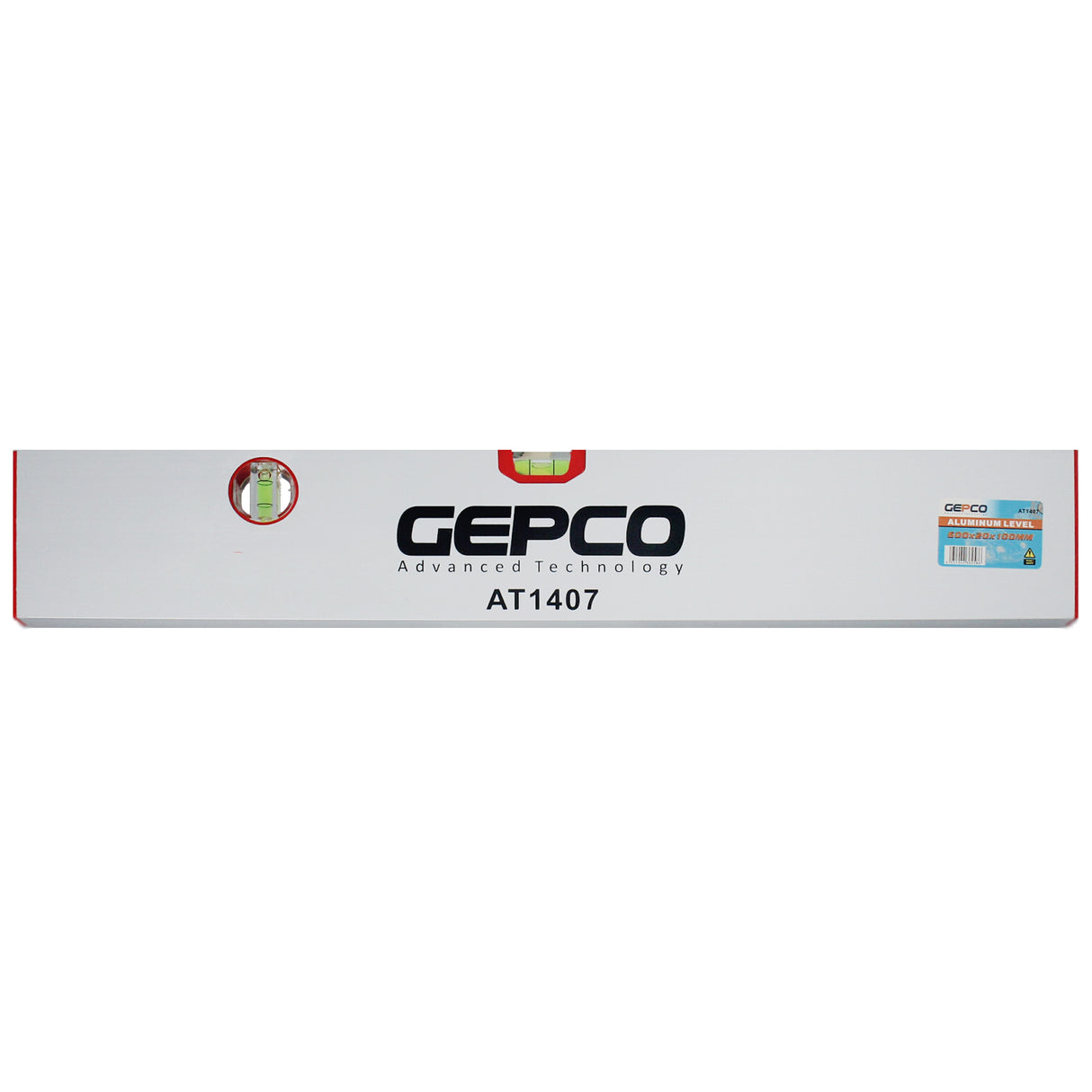 Jeu de 6 règles GEPCO 60-100-120-150-180-200 cm en aluminium, 2 fioles et niveaux à bulle