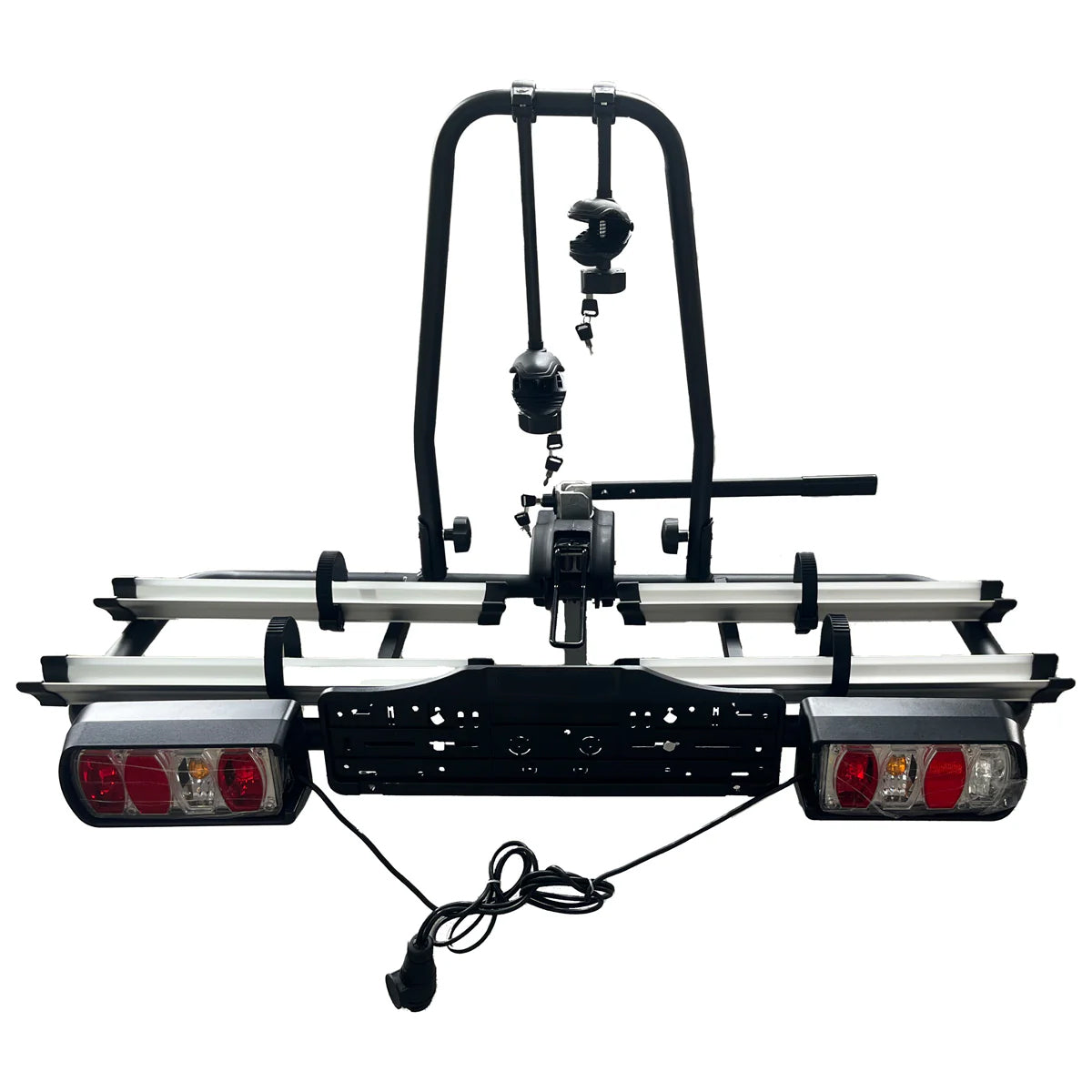 Porte-vélos GEPCO pour 2 vélos Porte-vélos arrière pour vélos électriques avec barre de remorquage 60 kg