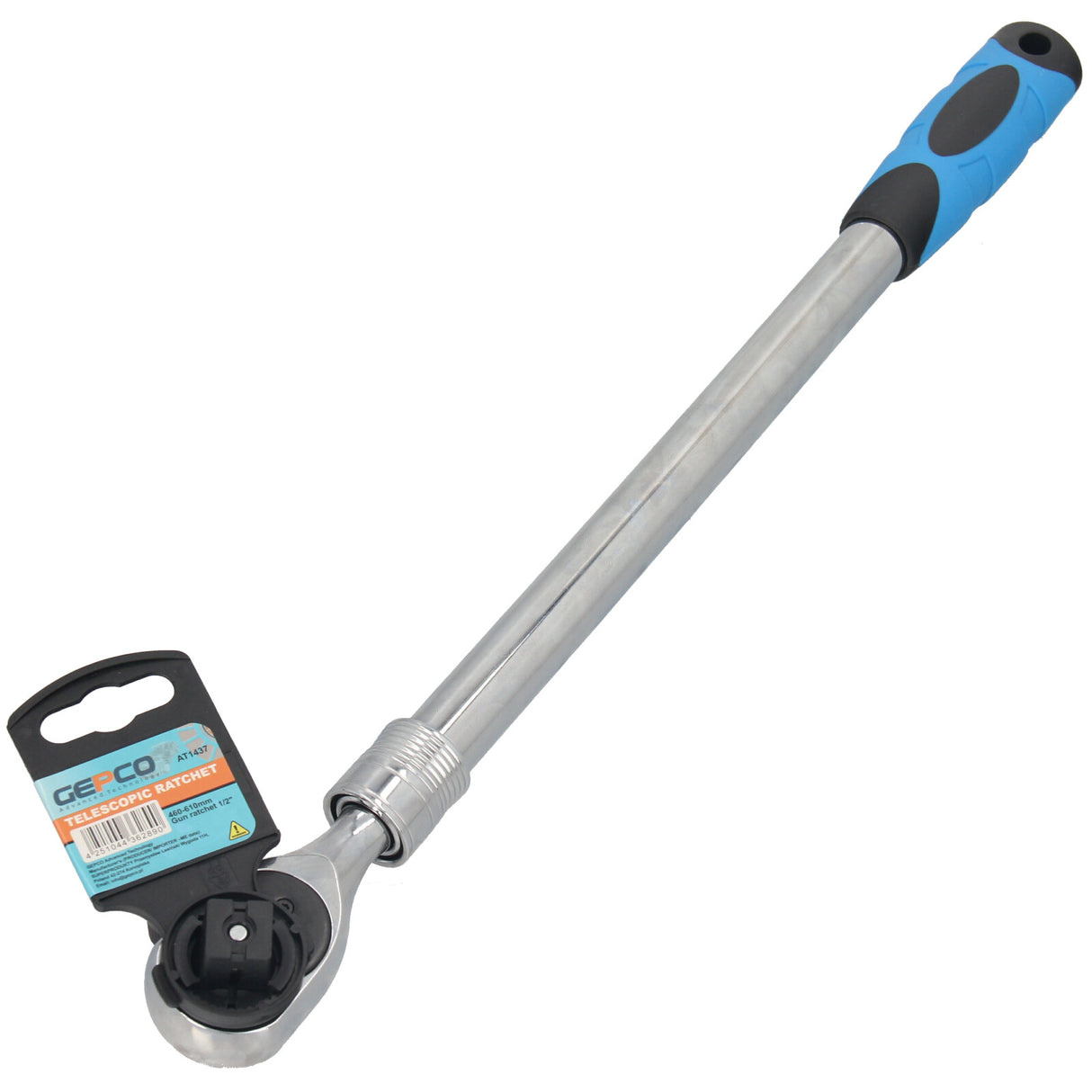 Clé à cliquet télescopique à cliquet réversible 1/2" 46-60 cm extensible