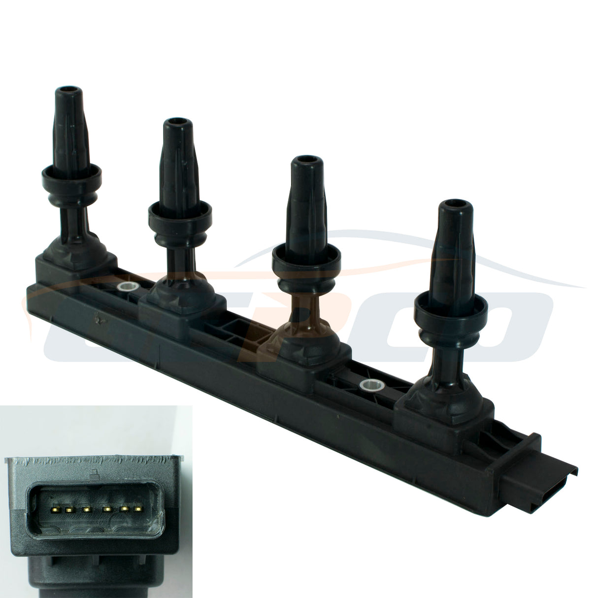 GEPCO Zündspule 12V für Citroën, Peugeot, Hyundai (1.3-1.6). Detailansicht (3/3).