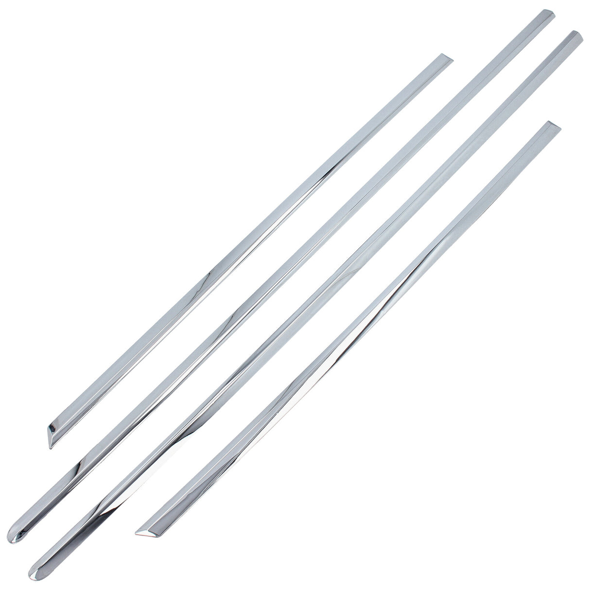 GEPCO ZIERLEISTEN set for VW Passat B6, chrome door trim strips, front and rear, left and right, 2005-2011.