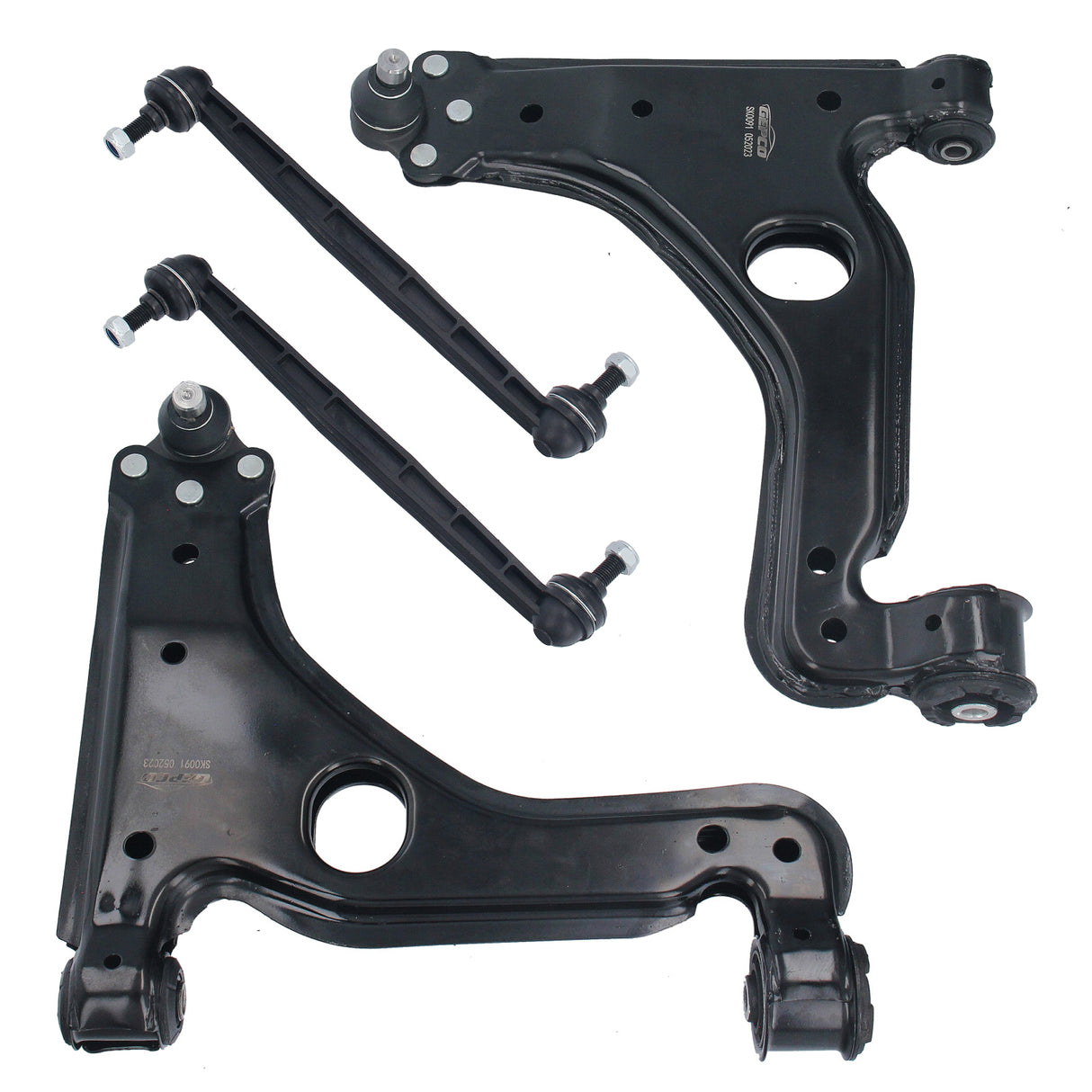 2x bras transversaux avec 2x bielles d'accouplement avant pour Opel Astra GH Zafira AB Meriva B