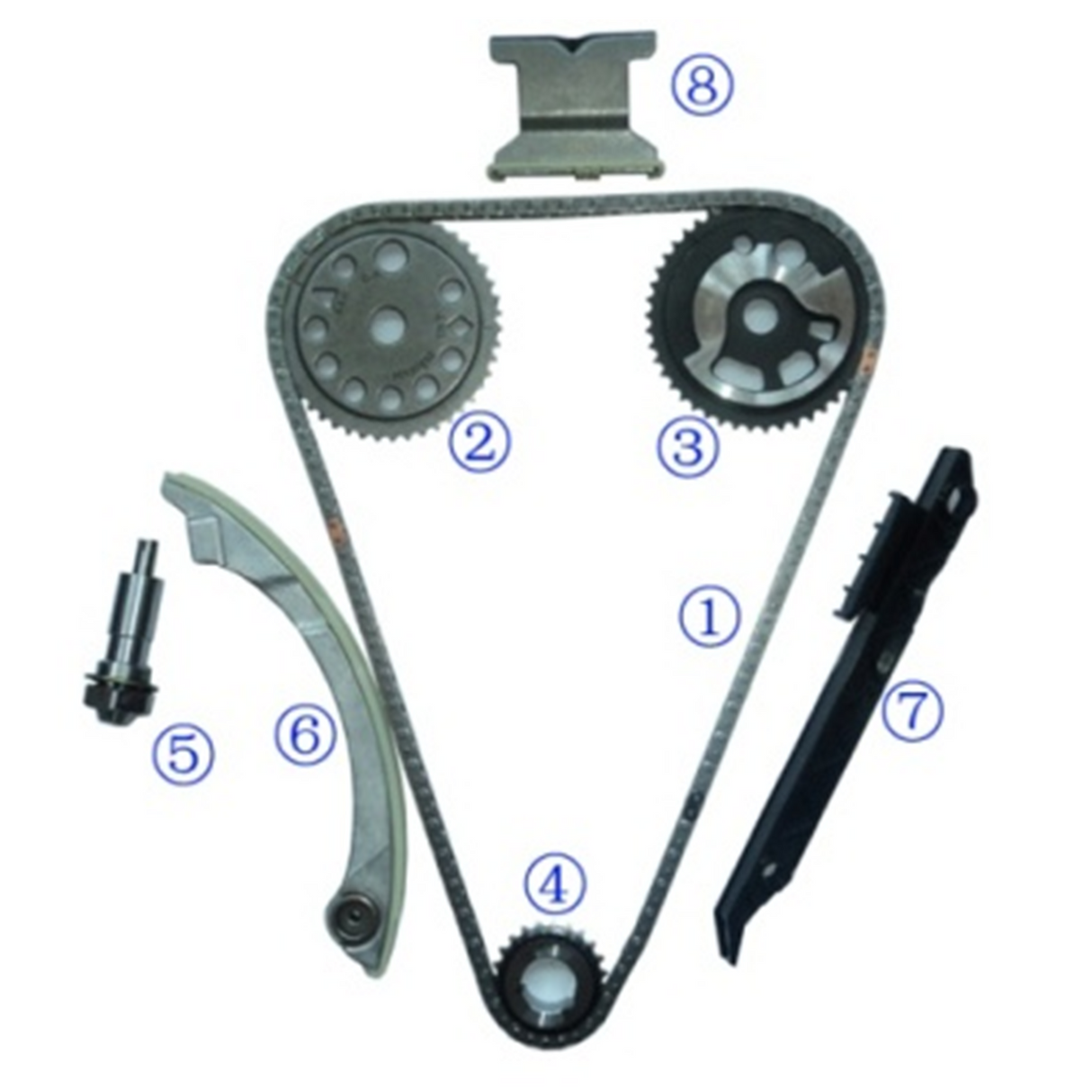 Kit chaîne de distribution chaîne de distribution Fiat Croma Opel Singnum Vectra C Zafira B 2.2 Z22YH