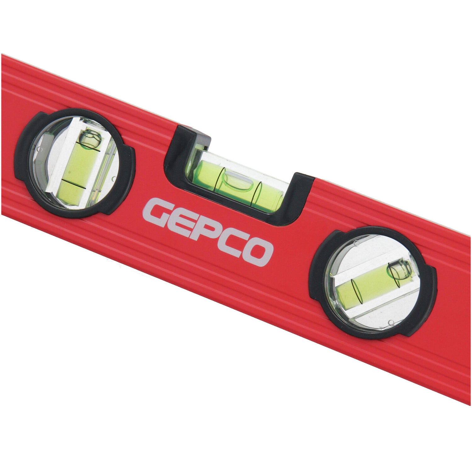The three-piece GEPCO Aluminum Spirit Level Set, including various sizes to meet a range of project needs.