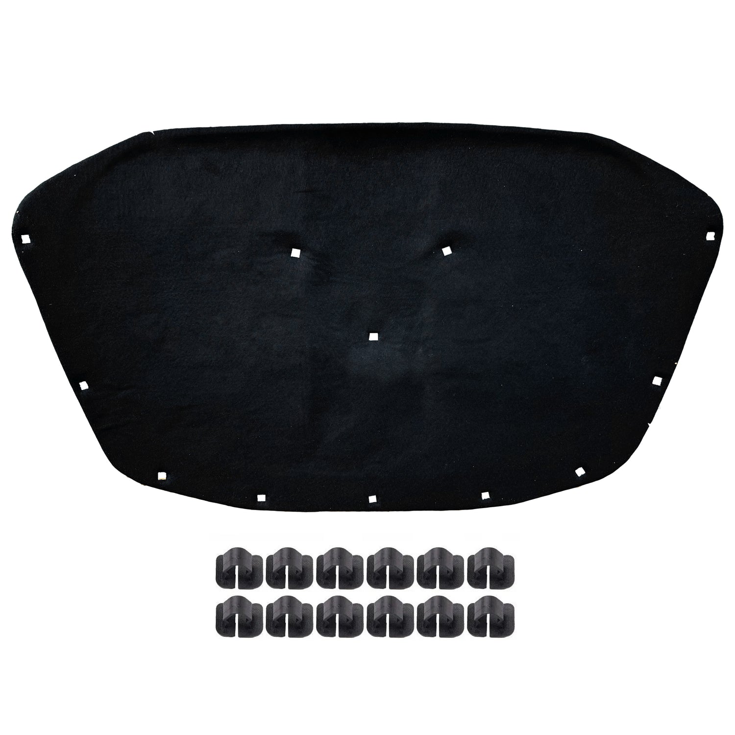 GEPCO engine hood insulation mat for Skoda Octavia II with pre-drilled mounting holes, top view