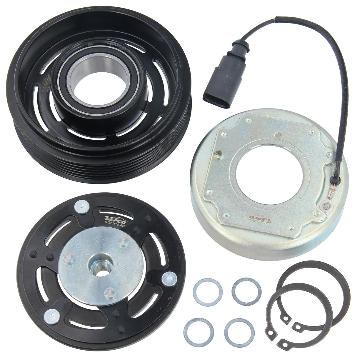 Poulie d'embrayage magnétique pour compresseur de climatisation, bobine magnétique Audi A4 B8 A5 Q5 8R 2.0