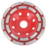 Disque de meulage diamanté à double rangée pour béton Ø 125 mm Rouge 3/5/10