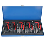 Kit de réparation de filetage 130 pièces M5-M6-M8-M10-M12 Inserts de foret de filetage Manchons Outils de filetage Renouvellement de manchons de filetage