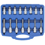 Jeu d'embouts GEPCO 26 pièces, entraînement carré interne 1/2", multi-dents pour XZN M5-M16