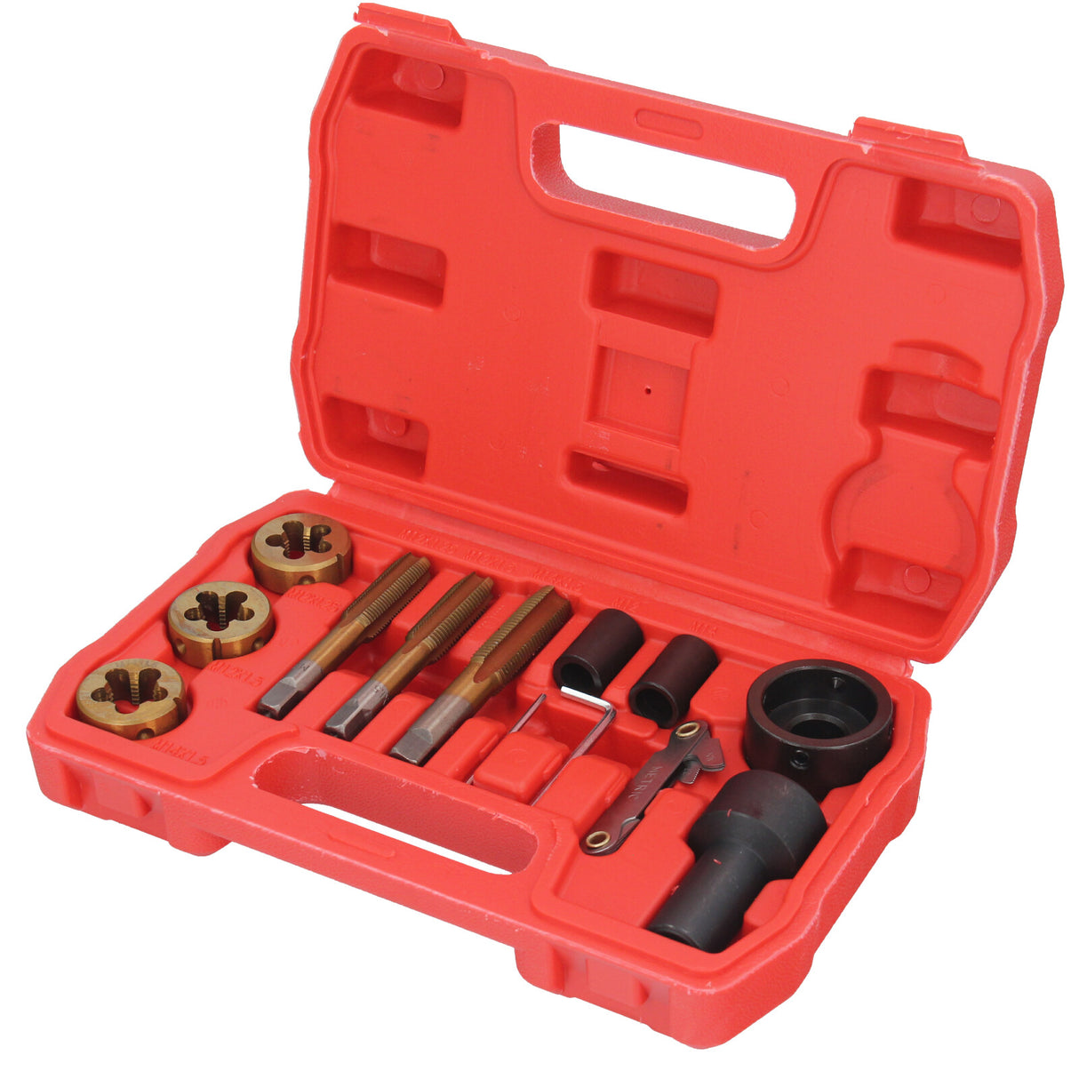 Kit de réparation de tarauds et filières pour écrous et boulons de roue 12 pièces