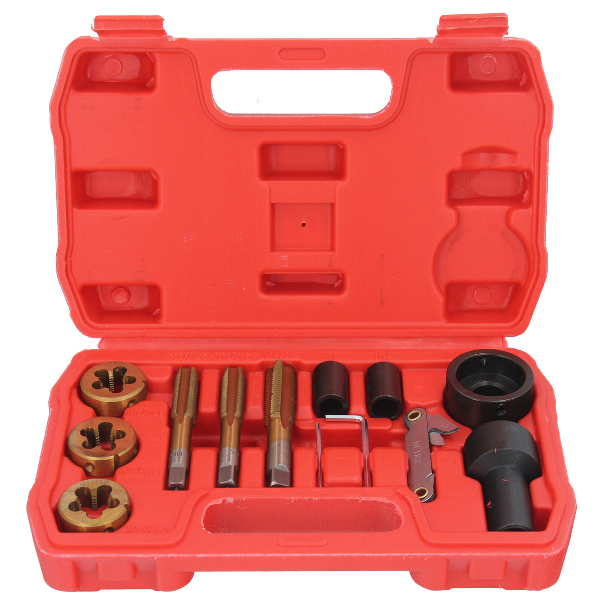 Kit de réparation de tarauds et filières pour écrous et boulons de roue 12 pièces