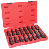 Clé à douille pour démontage de blocage de roue, outil de déverrouillage 1/2" - 3/4" 16 pièces