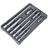 Jeu d'extensions pour clés à douille Kipp 6,3 mm (1/4") 10 mm (3/8") 12,5 mm (1/2")