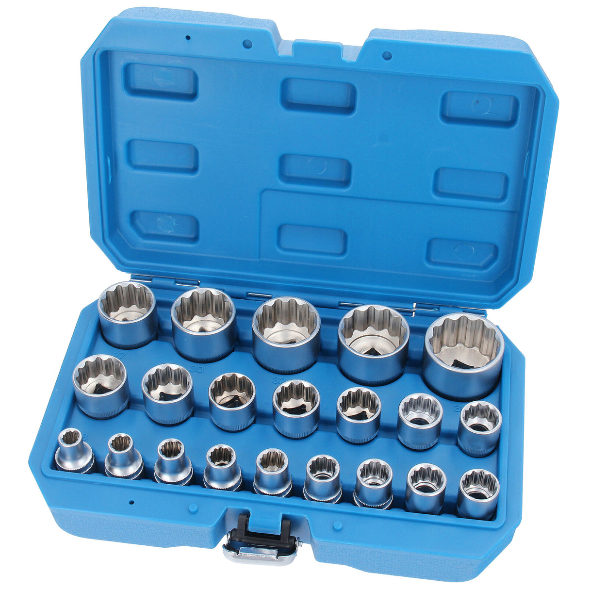 Jeu de 21 clés à douilles externes multi-dents 8-36 écrou à douille 12 pans 1/2 pouce