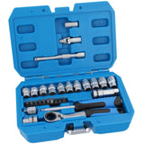 Coffret de 29 clés à douille 1/4 pouce à cliquet Torx multi-dents et écrous