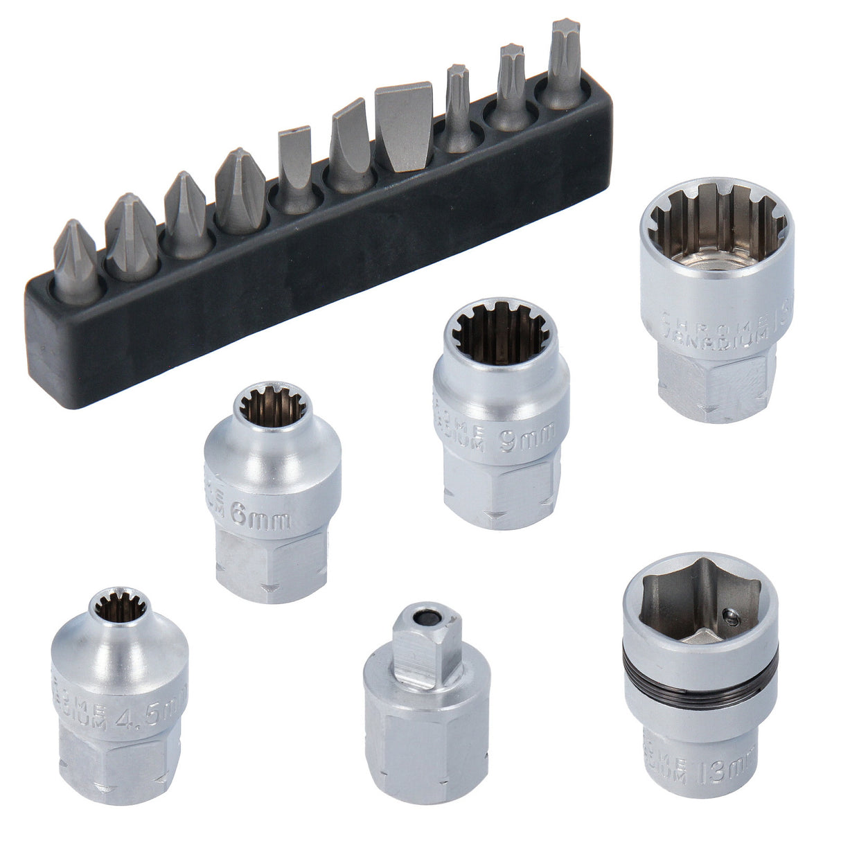 Coffret de 29 clés à douille 1/4 pouce à cliquet Torx multi-dents et écrous