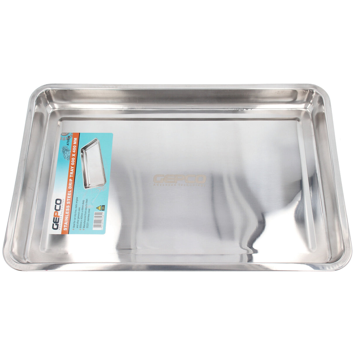 Bac de récupération pour infusions GEPCO pour sauna en acier inoxydable 40x60 cm