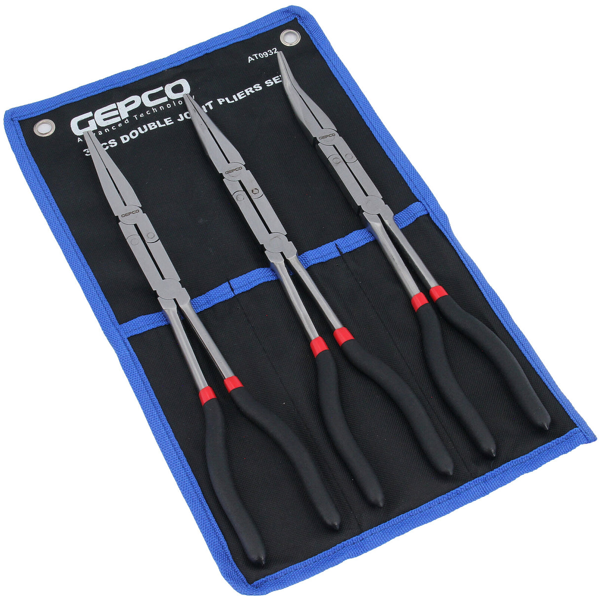 Jeu de pinces à double articulation pour téléphone, pinces à bec effilé, pinces à articulation 335 340 mm, 3 pièces