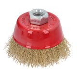 3/5/10 pièces brosse coupelle brosse métallique Ø 75 mm M14 Flex meuleuse d'angle avec revêtement en laiton