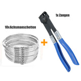 Colliers de serrage pour soufflets d'essieu, 10 pièces, 60-124 mm, 7 mm de large, avec pince