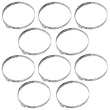 Colliers de serrage pour soufflets d'essieu, 10 pièces, 60-124 mm, 7 mm de large, avec pince