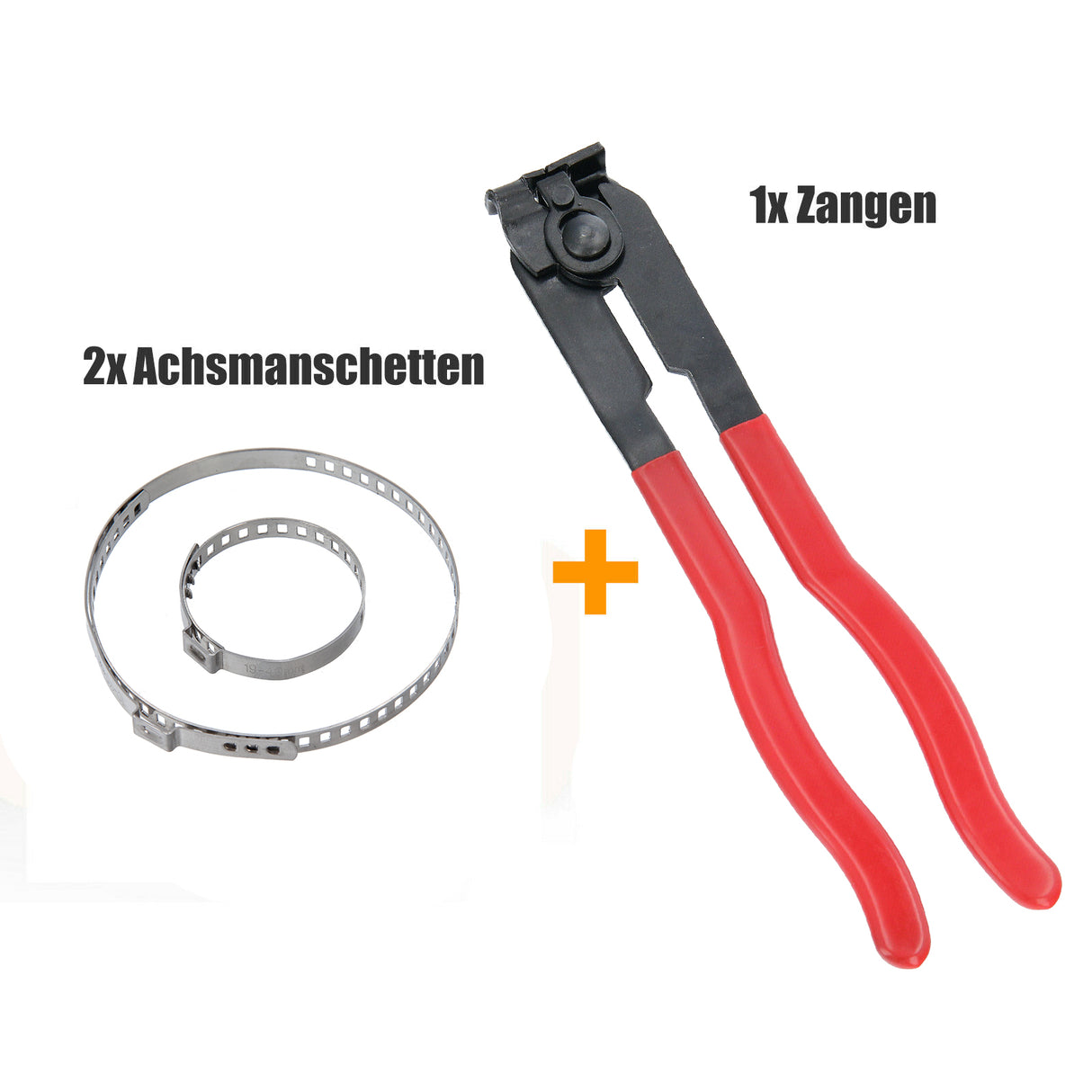 Colliers de serrage 2 pièces pour soufflets d'essieu 19-40 mm 50-110 mm collier + pince de serrage