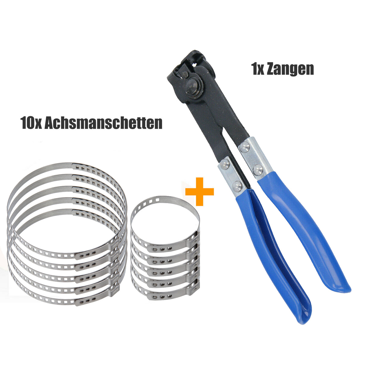 Colliers de serrage pour soufflets d'essieu, 10 pièces, 32-127 mm, 7 mm de large, avec pince
