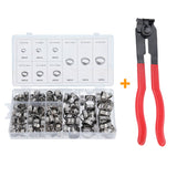Ensemble de colliers de serrage en acier inoxydable, 170 pièces, 1 collier à oreille de 5,8 à 21 mm + pince de serrage