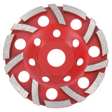 Disque de meulage diamanté 3/5/10 à double rangée Turbo pour béton Ø 125 mm Rouge