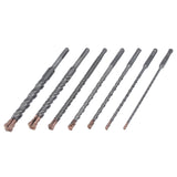 Coffret de forets à béton SDS-plus 7 pièces Perceuse à percussion Quadro 5 mm - 18 mm longueur 210 mm