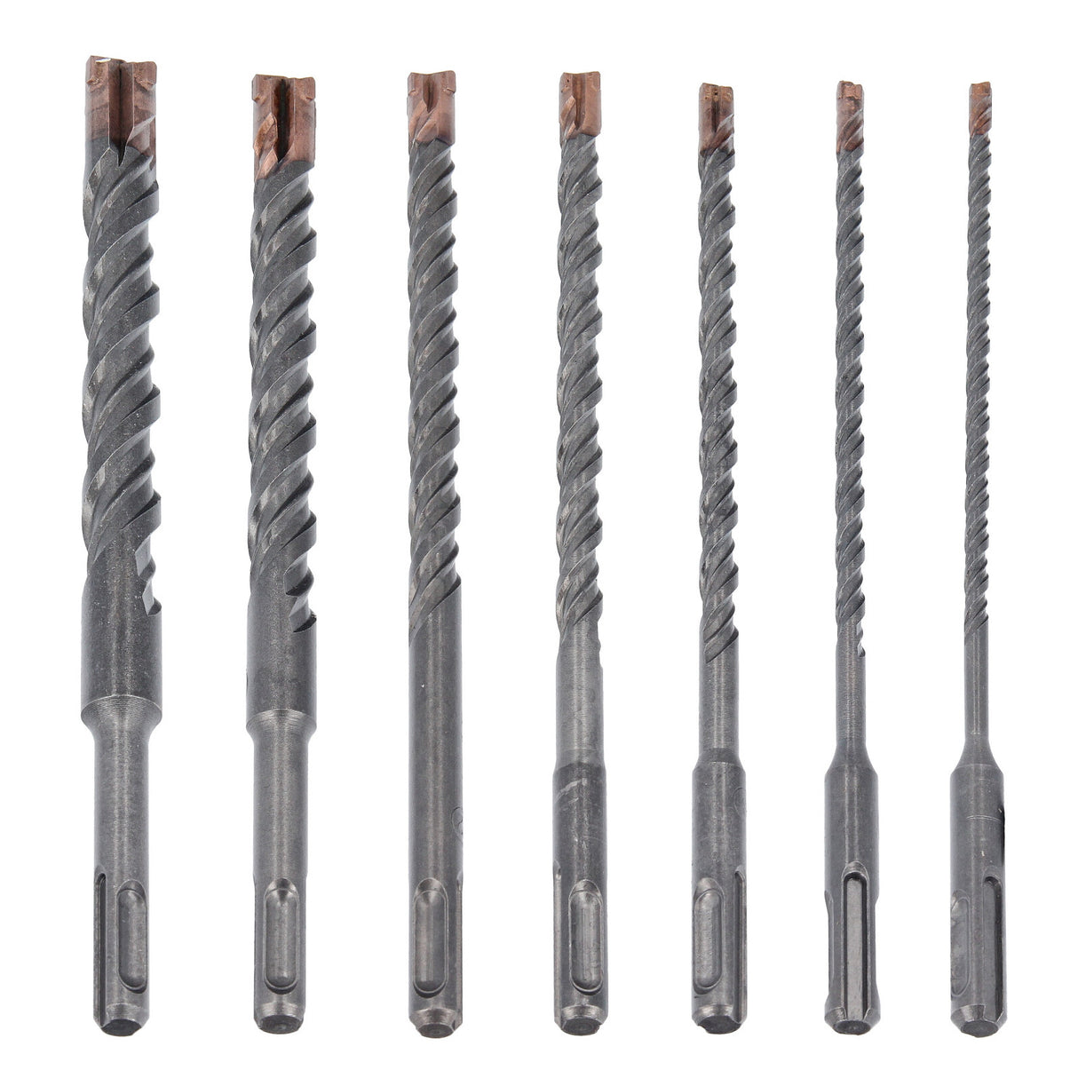 Coffret de forets à béton SDS-plus 7 pièces Perceuse à percussion Quadro 5 mm - 18 mm longueur 210 mm