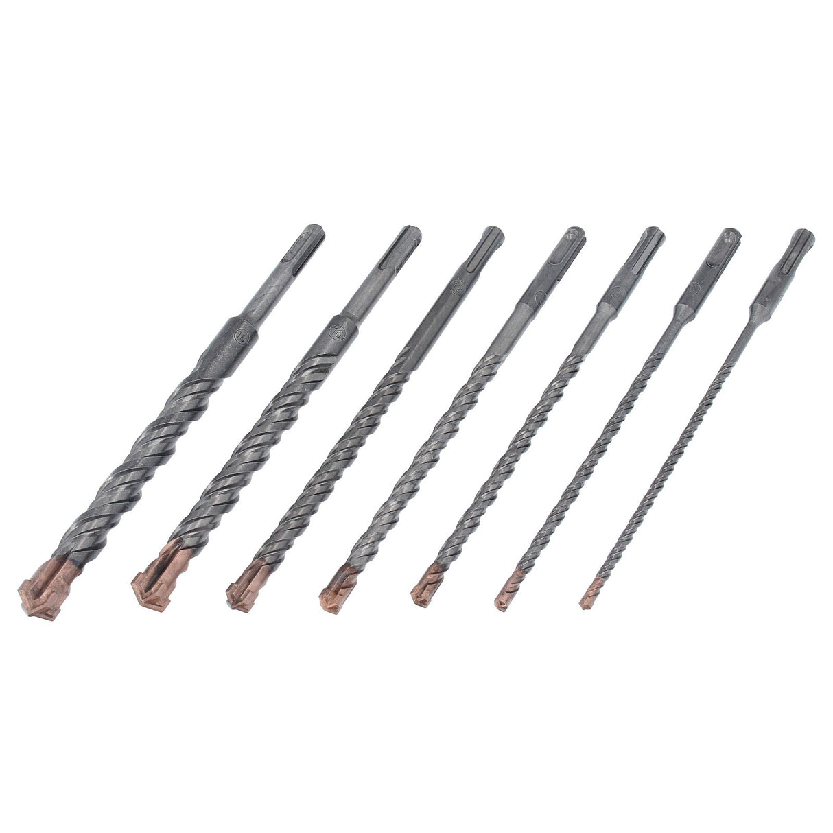 Coffret de forets à béton SDS-plus 7 pièces Perceuse à percussion Quadro 5 mm - 18 mm longueur 160 mm
