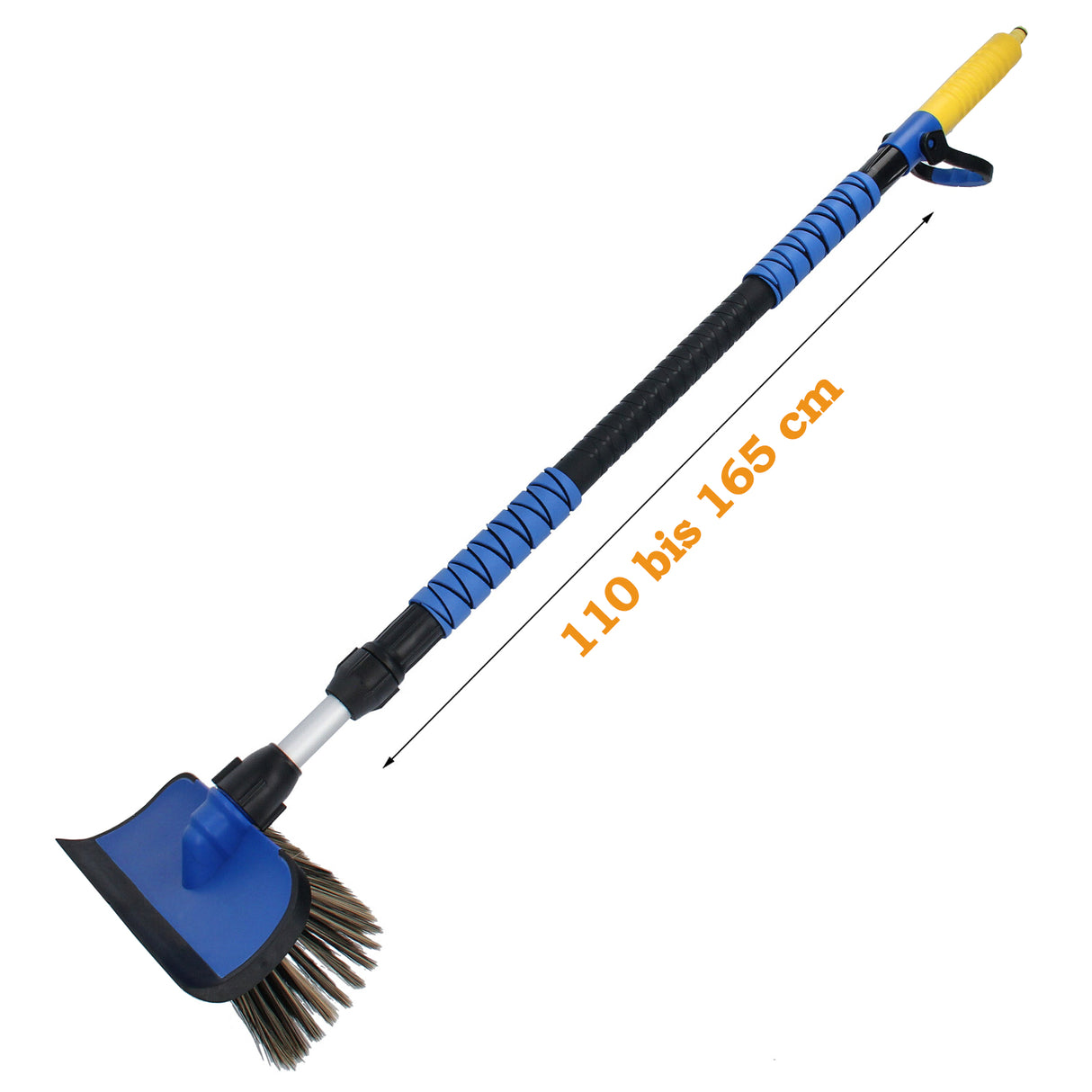 Brosse de lavage de voiture télescopique avec débit d'eau 110 – 165 cm pour voiture et camion