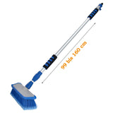 Brosse de lavage de voiture télescopique en aluminium Brosse de lavage avec brosse à débit d'eau pour voiture et camion