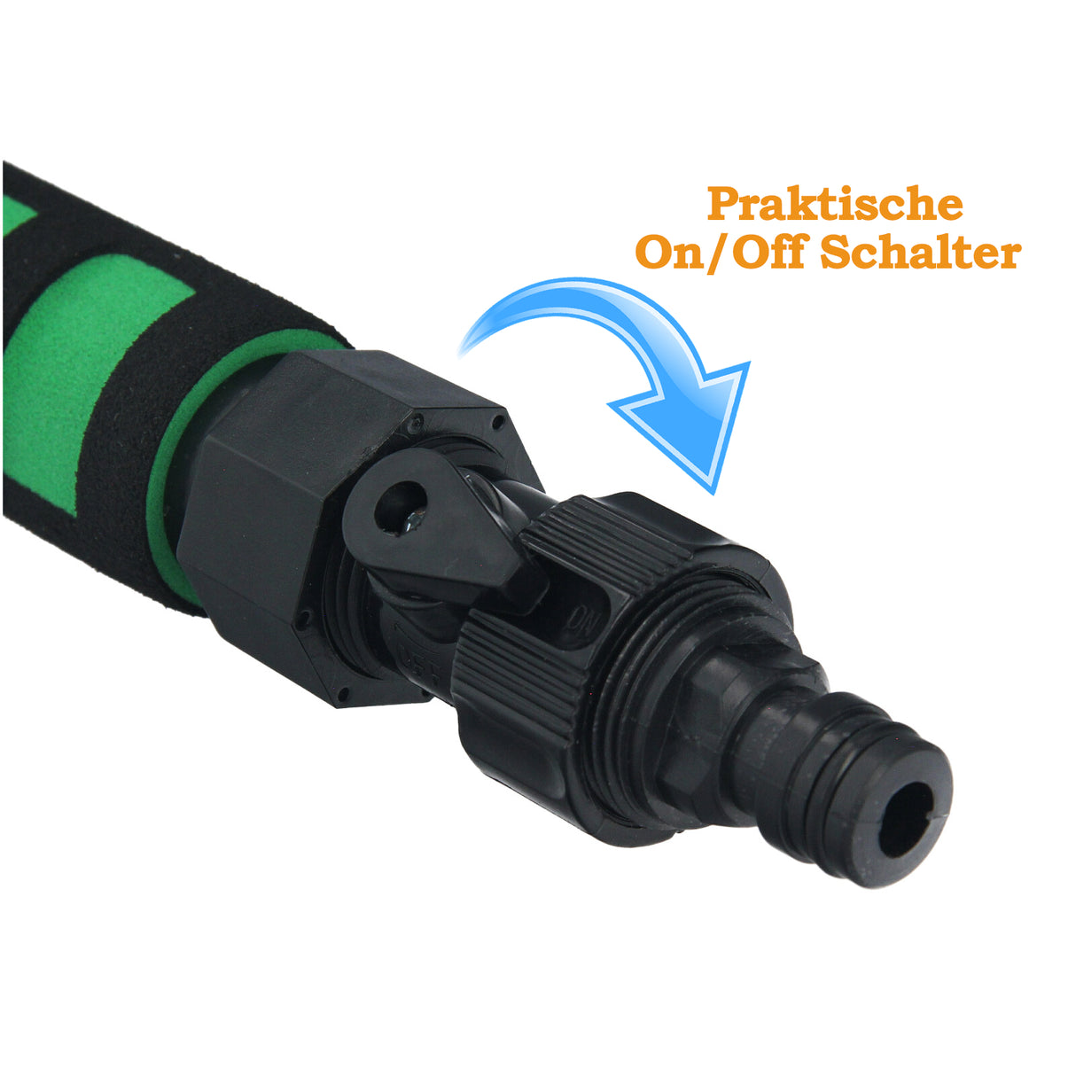 Brosse de lavage de voiture télescopique 110 – 180 cm avec jet d'eau pour véhicule camion voiture