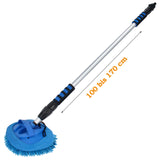Brosse de lavage de voiture télescopique en aluminium Brosse de lavage avec brosse à débit d'eau pour voiture et camion