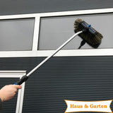 Brosse de lavage de voiture télescopique avec récipient à shampoing 115 - 175 cm pour voiture et camion