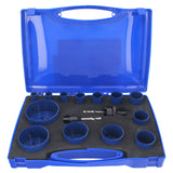 Coffret de 16 scies cloches, foret, trépan, scie cloche circulaire, foret à trous HSS bimétal