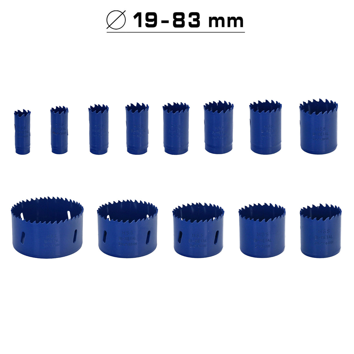 Coffret de 16 scies cloches, foret, trépan, scie cloche circulaire, foret à trous HSS bimétal