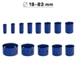 Coffret de 16 scies cloches, foret, trépan, scie cloche circulaire, foret à trous HSS bimétal